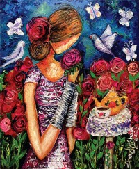 Shazly Khan, Color Of Love, 20 x 24 Inch, Acrylic on Canvas, Figurative Paintings, AC-SZK-112